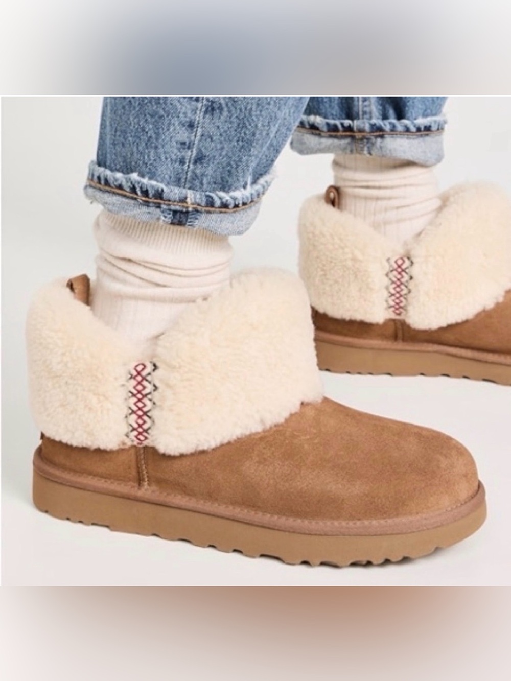 UGG Classic Ultra Mini Braid Slip-On Booties Sz 9 Slippers Warm Winter Outdoor